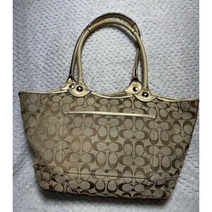 Women Coach‎ Signature Bleeker tote leather handbag purse